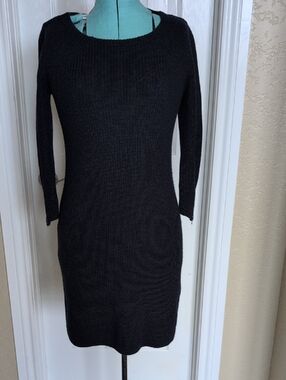 Classic Navy Knit Sweater Dress - Timeless Everyday Style